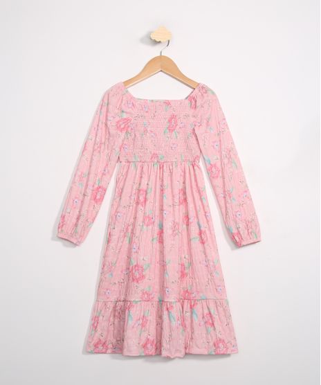 Vestido-Infantil-Longo-Estampado-Floral-manga-Longa-Rosa-9980030-Rosa_1