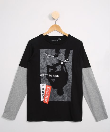 Camiseta-Juvenil-Skatista--Ready-To-Ride--Manga-Longa-Preta-9979975-Preto_1