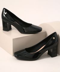 Scarpin-Feminino-Bico-Redondo-Salto-Medio-Grosso-Via-Uno-Preto-9990759-Preto_1