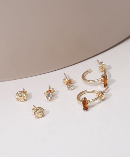 Kit-de-3-Brincos-com-Argola-e-Strass-Folheados-Dourado-9986843-Dourado_1