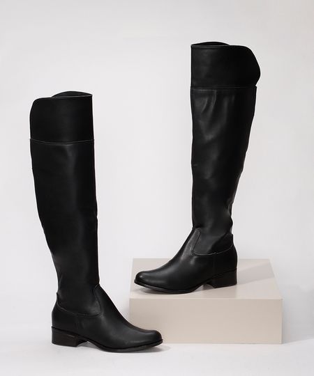 Bota-Feminina-Over-the-Knee-Montaria-Salto-Baixo-Bico-Redondo-Via-Uno-Preta-9980127-Preto_1