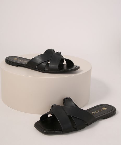 Rasteirinha-Feminina-com-Tiras-Cruzadas-Via-Uno-Preto-9990741-Preto_1