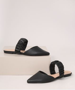 Mule-Feminino-Bico-Fino-com-Franzido-Via-Uno-Preto-9990780-Preto_1