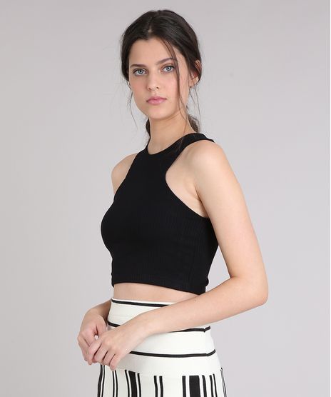 Regata-Feminina-Cropped-Halter-Neck-em-Malha-Canelada-Preta-9256260-Preto_1