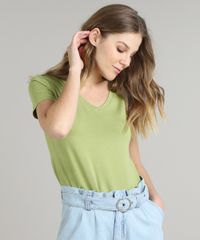 Blusa-Feminina-Basica-Decote-V-Manga-Curta-Verde-Claro-9551021-Verde_Claro_1