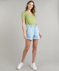 Blusa-Feminina-Basica-Decote-V-Manga-Curta-Verde-Claro-9551021-Verde_Claro_3