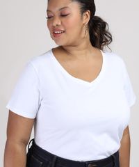 Blusa-Feminina-Plus-Size-Manga-Curta-Decote-V-Branca-9952769-Branco_5