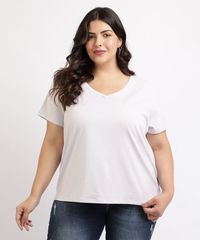 Blusa-Feminina-Plus-Size-Manga-Curta-Decote-V-Roxo-Claro-9952769-Roxo_Claro_1