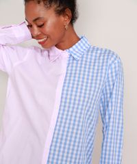 Camisa-de-Algodao-Listrada-e-Xadrez-Vichy-Manga-Longa-Mindset-Multicor-9991495-Multicor_4