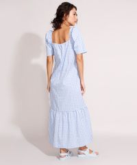 Vestido-de-Algodao-Estampado-Xadrez-Vichy-com-Recorte-Longo-Manga-Bufante-Azul-9995996-Azul_2