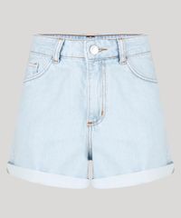 Short-Jeans-Feminino-Mom-com-Barra-Dobrada-Azul-Claro-9210863-Azul_Claro_5