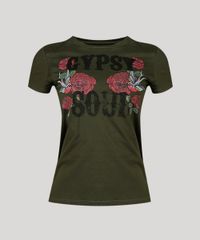 Blusa-Feminina--Gypsy-Soul--com-Estampa-Floral-Decote-Redondo-Manga-Curta-em-Algodao---Sustentavel-Verde-Militar-9211799-Verde_Militar_5