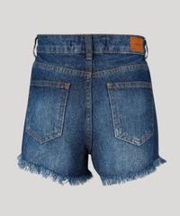 Short-Jeans-Feminino-Vintage-com-Barra-Desfiada-Azul-Escuro-9204368-Azul_Escuro_6