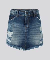 Saia-Jeans-Feminina-Diamond-Destroyed-com-Barra-Desfiada-Azul-Escuro-9204364-Azul_Escuro_5
