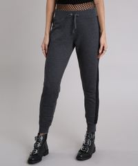 Calca-Feminina-Jogger-Basica-com-Faixa-Lateral-em-Moletom-Cinza-Mescla-Escuro-9218356-Cinza_Mescla_Escuro_1 Calca-Feminina-Jogger-Basica-com-Faixa-Lateral-em-Moletom-Cinza-Mescla-Escuro-9218356-Cinza_Mescla_Escuro_1
