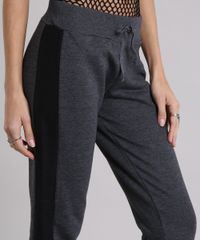 Calca-Feminina-Jogger-Basica-com-Faixa-Lateral-em-Moletom-Cinza-Mescla-Escuro-9218356-Cinza_Mescla_Escuro_4 Calca-Feminina-Jogger-Basica-com-Faixa-Lateral-em-Moletom-Cinza-Mescla-Escuro-9218356-Cinza_Mescla_Escuro_4