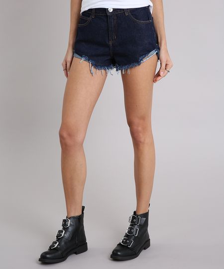Short-Jeans-Feminino-Diamond-com-Barra-Desfiada-Azul-Escuro-9204367-Azul_Escuro_1