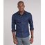 Camisa-Masculina-Slim-Estampada-de-Folhagem-Manga-Longa-Azul-Marinho-9138300-Azul_Marinho_1