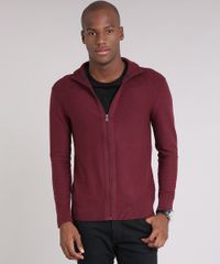 Jaqueta-Masculina-em-Trico-Gola-Alta-Manga-Longa-Vinho-8848976-Vinho_1