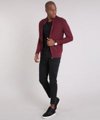 Jaqueta-Masculina-em-Trico-Gola-Alta-Manga-Longa-Vinho-8848976-Vinho_3