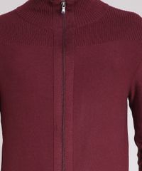 Jaqueta-Masculina-em-Trico-Gola-Alta-Manga-Longa-Vinho-8848976-Vinho_4