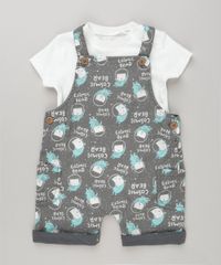 Conjunto-Infantil-de-Body-Manga-Curta-Off-White---Jardineira-Estampada-de-Ursos-em-Algodao---Sustentavel-Chumbo-9050014-Chumbo_1