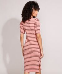 Vestido-Canelado-Listrado-Basico-Midi-Manga-Bufante-Rose-9984136-Rose_2