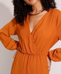 Vestido-com-Transpasse-e-Amarracao-Midi-Manga-Bufante-Caramelo-9984620-Caramelo_4