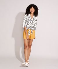 Camisa-de-Viscose-Estampada-Abstrata-com-No-Manga-Curta-Ampla-Branca-9977728-Branco_3