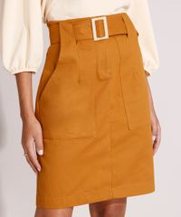 Saia-Lapis-de-Sarja-com-Cinto-e-Bolsos-Curta-Caramelo-9985440-Caramelo_4