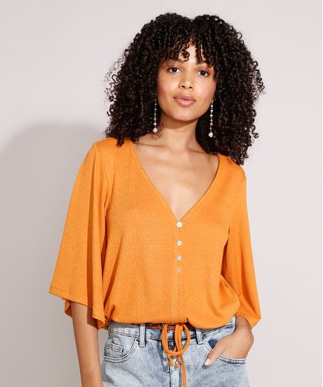 Blusa-Bluse-com-Botoes-e-Amarracao-Manga-Curta-Ampla-Decote-V-Caramelo-9978220-Caramelo_1