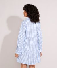 Vestido-de-Algodao-Estampado-Xadrez-Vichy-com-Recortes-Curto-Manga-Longa-Azul-9994252-Azul_2