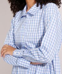 Vestido-de-Algodao-Estampado-Xadrez-Vichy-com-Recortes-Curto-Manga-Longa-Azul-9994252-Azul_4