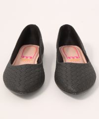 Sapatilha-Feminina-Bico-Fino-Texturizada-Moleca-Preta-9990217-Preto_5