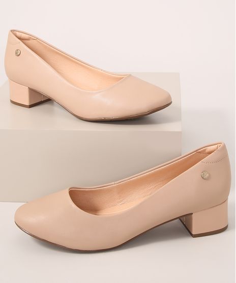 Scarpin-Feminino-Bico-Redondo-Salto-Baixo-Grosso-Via-Uno-Rose-9990754-Rose_1