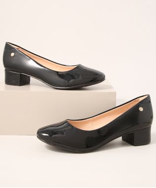 Scarpin-Feminino-Bico-Redondo-Salto-Baixo-Grosso-Via-Uno-Preto-9990756-Preto_1