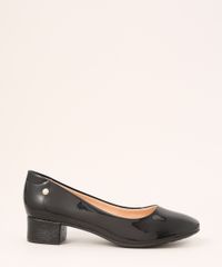 Scarpin-Feminino-Bico-Redondo-Salto-Baixo-Grosso-Via-Uno-Preto-9990756-Preto_2