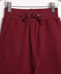 Calca-Infantil-de-Moletom-Jogger-com-Bolsos-Vinho-9977344-Vinho_3