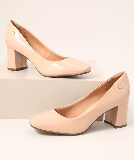 Scarpin-Feminino-Bico-Quadrado-Salto-Grosso-Medio-Via-Uno-Bege-Claro-9990760-Bege_Claro_1