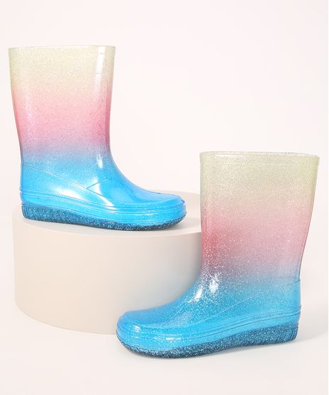 Galocha-Infantil-Cano-Medio-com-Glitter-Multicor-9987714-Multicor_1