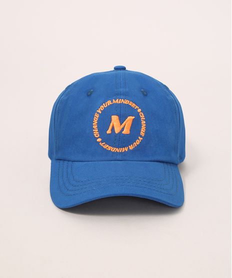 Bone-Feminino-Aba-Curva-com-Bordado--Change-Your-Mindset--Azul-9993410-Azul_1