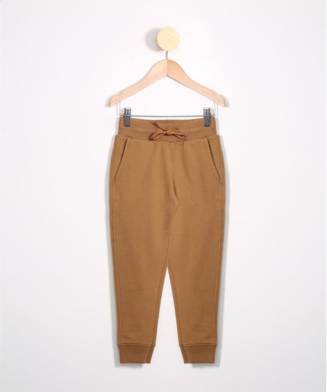 Calca-Infantil-de-Moletom-Jogger-com-Bolsos-Caramelo-9977344-Caramelo_1