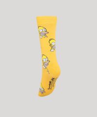 Meia-Cano-Alto-Estampada-Homer-Simpson-Amarela-9900916-Amarelo_2