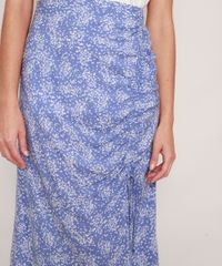 Saia-Midi-de-Viscose-Estampada-Floral-com-Franzido-Azul-9982266-Azul_5