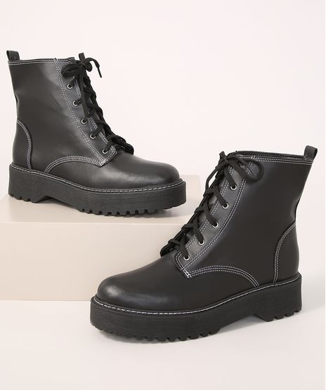 Bota-Coturno-Feminino-Tratorado-com-Costura-Contrastante-Oneself-Preta-9985459-Preto_1