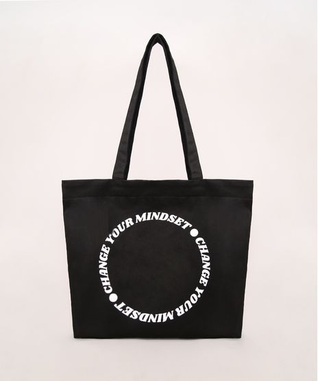 Sacola-Eco-Bag-Feminina-Mindset--Change-Your-Mindset--Preta-9993922-Preto_1
