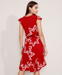 Vestido-de-Viscose-Mullet-Estampado-de-Estrelas-Manga-Curta-Decote-V-Vermelho-9976583-Vermelho_2
