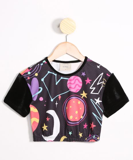 Blusa-Infantil-Estampada-Planeta-Neon-Cropped-Manga-Curta-Decote-Redondo-Preta-9988189-Preto_1