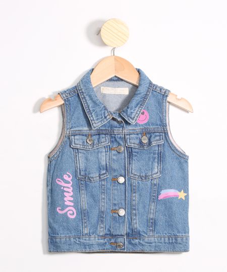 Colete-Infantil-Jeans--Smile--com-Bolsos-Azul-Claro-9981151-Azul_Claro_1 Colete-Infantil-Jeans--Smile--com-Bolsos-Azul-Claro-9981151-Azul_Claro_1