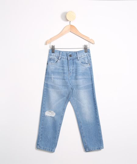Calca-Infantil-Jeans-Baggy-com-Elastico-no-Cos-Destroyed-Azul-Claro-9987688-Azul_Claro_1